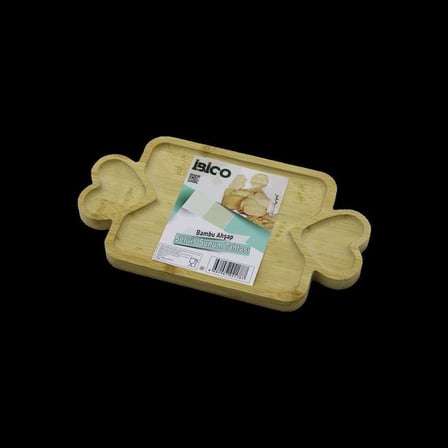 bambu ahşap servis tepsisi 25x14 cm - 3 bölmeli sunum tahtası