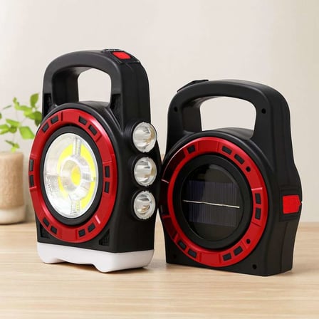 3in1 solar usb şarjlı 20w el feneri powerbank