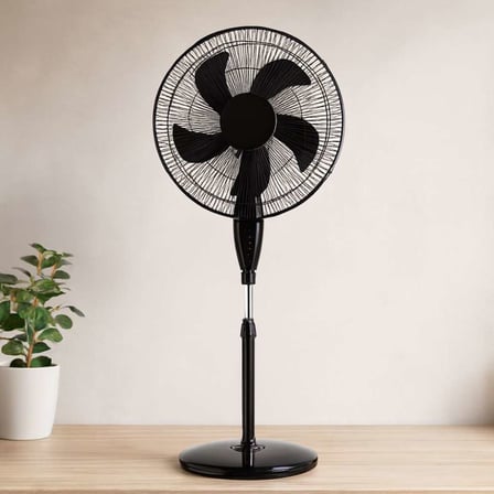 16 inç Ev Tipi Ayaklı Vantilatör 45W 5 Kanat 3 Kademe