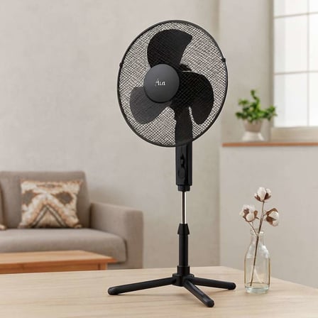16" (41 cm) Teleskopik Katlanır Ayaklı Vantilatör - Metal Kafes, 3 Kademe