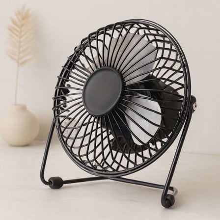 USB Şarjlı Metal Mini Masaüstü Fan 14.5x7.5x15 cm