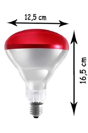 250w Kızılötesi (infrared) Isıtıcılı Hayvan Isıtma Ve Kuluçka Lambası (kırmızı Işık) E27 (kalın Duy)