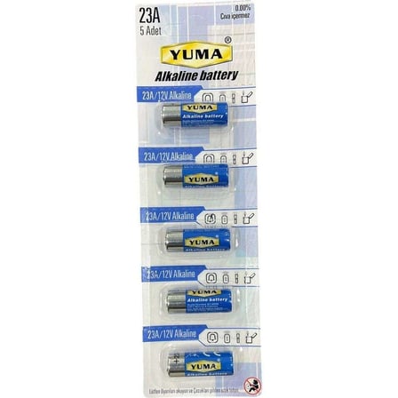 Yuma 23a Mn23 V23a V23ga 12 Volt Alkalin Pil 5’li Paket