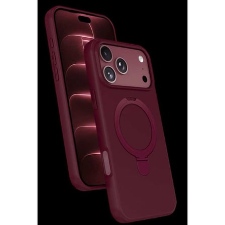 Newface İphone 18 Pro Max Regal Magsafe Standlı Kapak - Bordo