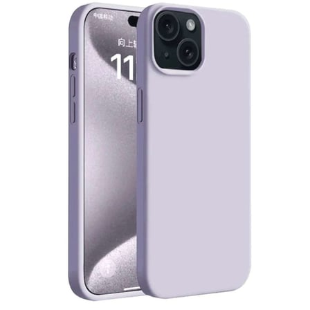 İphone 15 Plus Kılıf First Silikon - Lila