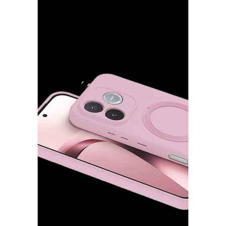 Huawei Honor 600 Lite Regal Magsafe Standlı Kapak - Açık Pembe