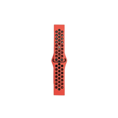 Watch 20mm Spor Delikli Kordon - Kırmızı-siyah