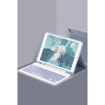 İpad Air 11 (2024) Kılıf Kc01 Smart Klavyeli Tablet Kılıfı - Lacivert