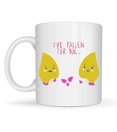 Model 29 – I’ve Fallen For You Yazılı Sevimli Aşk Temalı Porselen Kupa