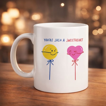 Model 21 – You’re Such a Sweetheart Tasarımlı Porselen Kupa - Arkadaşa Sevgiliye Özel Tatlı Mesajlı 