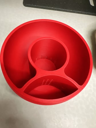 3D Baskı 3lü Sukulent Saksısı ve Kalemlik Organizer - Dekoratif Masaüstü Bitki Saksısı-Kırmızı