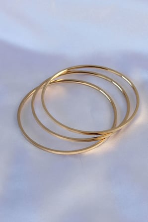 316L Çelik Renk 3'lü Ajda Model Kadın 60 mm Bilezik