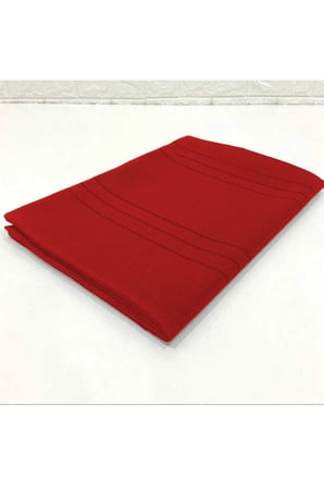 Çizgili Tek Masa Örtüsü Colber 160x220cm Kırmızı