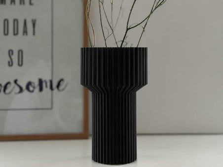 3D Baskı Modern Dekoratif Çiçek Vazosu - Minimal Silindir Tasarımlı Masaüstü Vazo, Ev ve Ofis Dekoru