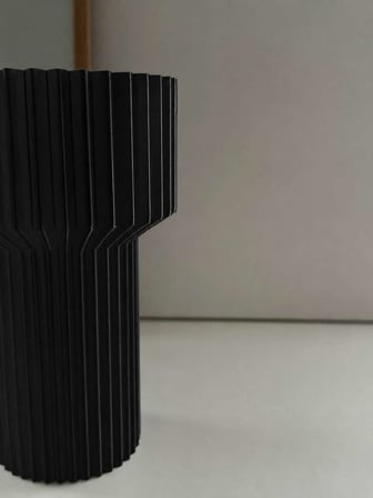 3D Baskı Modern Dekoratif Çiçek Vazosu - Minimal Silindir Tasarımlı Masaüstü Vazo, Ev ve Ofis Dekoru