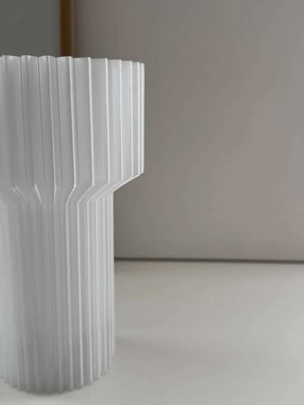 3D Baskı Modern Dekoratif Çiçek Vazosu - Minimal Silindir Tasarımlı Masaüstü Vazo, Ev ve Ofis Dekoru