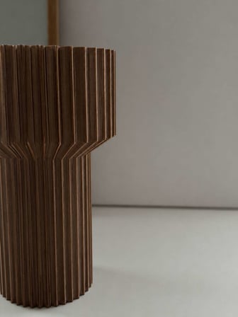 3D Baskı Modern Dekoratif Çiçek Vazosu - Minimal Silindir Tasarımlı Masaüstü Vazo, Ev ve Ofis Dekoru