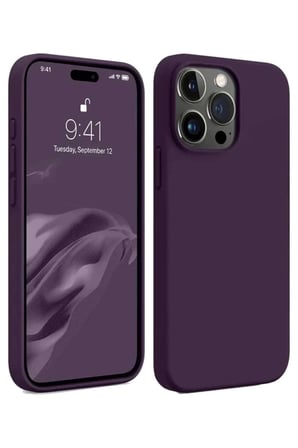 iPhone 15 Pro Max Kılıf First Silikon - Mürdüm