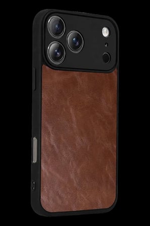 iPhone 17 Pro Max Aras Deri Kapak - Taba
