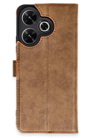 Redmi 13 4G Kılıf Trend S Plus Kapaklı Kılıf - Taba