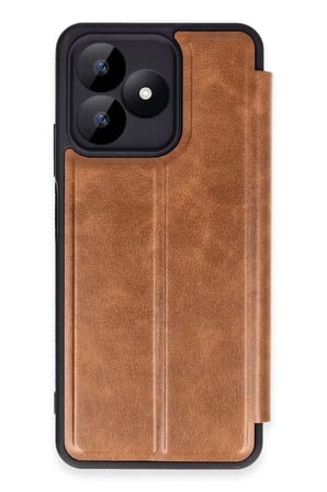 Realme Note 50 4G Kılıf Flip Cover - Taba
