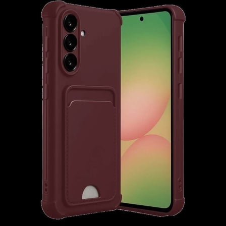 Galaxy A56 Kılıf Kelvin Kartvizitli Silikon - Bordo