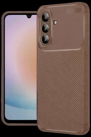 Galaxy A57 5G Auto Focus Karbon Kapak - Kahverengi