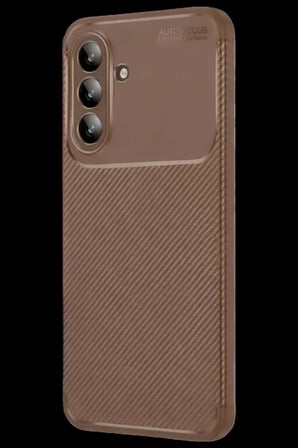 Galaxy A57 5G Auto Focus Karbon Kapak - Kahverengi