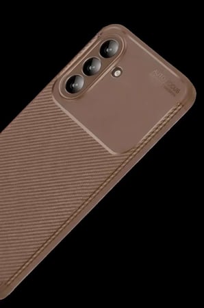 Galaxy A57 5G Auto Focus Karbon Kapak - Kahverengi