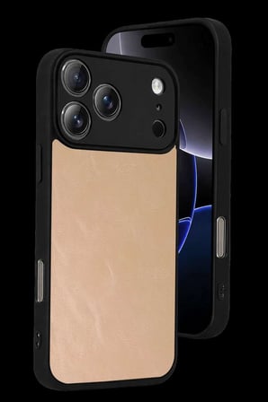 iPhone 17 Pro Max Aras Deri Kapak - Pudra
