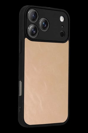 iPhone 17 Pro Max Aras Deri Kapak - Pudra