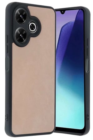 Redmi 13 4G Kılıf Aras Deri Kapak - Pudra