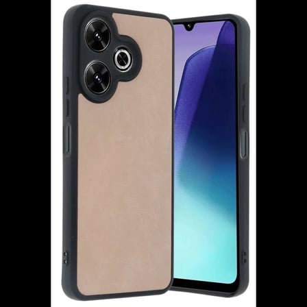 Redmi 13 4G Kılıf Aras Deri Kapak - Pudra