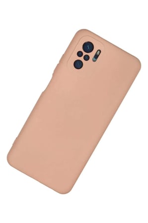 Redmi Note 10 Kılıf Nano içi Kadife Silikon - Pudra