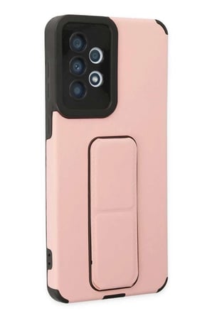 Galaxy A33 5G Kılıf Mega Standlı Silikon - Pudra