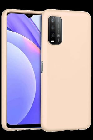Redmi 9T Kılıf Nano içi Kadife Silikon - Pudra