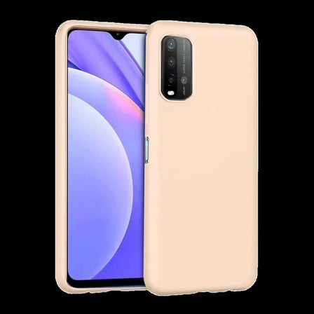 Redmi 9T Kılıf Nano içi Kadife Silikon - Pudra