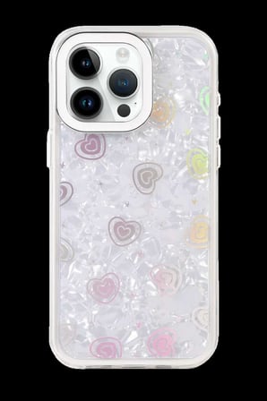 iPhone 15 Pro Max Lumi Desenli Kapak - Beyaz