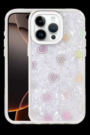 iPhone 16 Pro Lumi Desenli Kapak - Beyaz