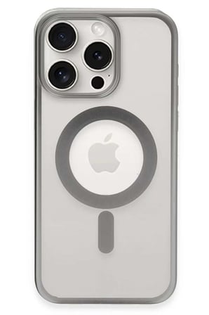 İphone 15 Pro Kılıf Erozi Mage Kapak - Gümüş