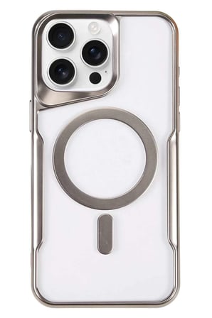 iPhone 16 Pro Kılıf Boyi Magsafe Silikon Kapak - Gümüş