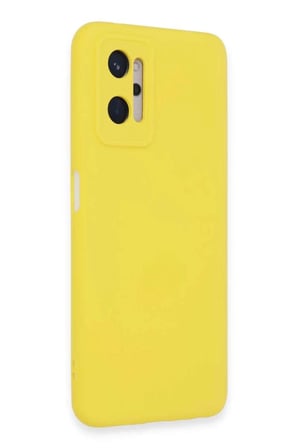 Realme 9i 4G Kılıf Nano içi Kadife Silikon - Sarı