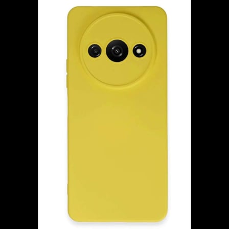 Redmi A3 4G Kılıf Nano içi Kadife Silikon - Sarı