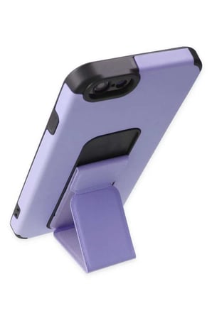 iPhone 6 Kılıf Mega Standlı Silikon - Lila