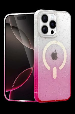 iPhone 14 Pro Pummel Shiny Magsafe Kapak - Pembe