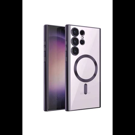 Galaxy S23 Ultra Kılıf Kross Magnetice Kapak - Mor