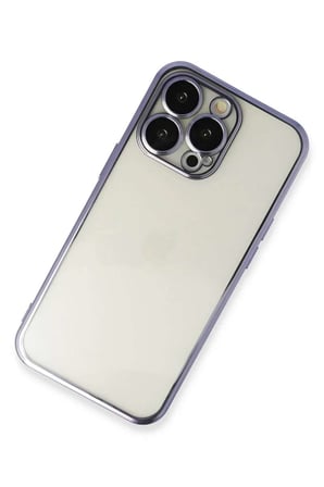 iPhone 14 Pro Max Kılıf Razer Lensli Silikon - Mor