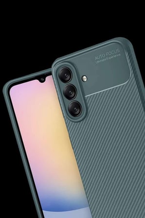 Galaxy A17 5G Auto Focus Karbon Kapak - Koyu Yeşil
