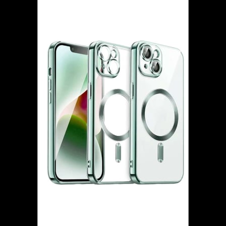 İphone 15 Kılıf Kross Magnetice Kapak - Koyu Yeşil