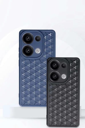 Redmi Note 13 Pro 4G Kılıf Petek Silikon Kapak - Koyu Yeşil